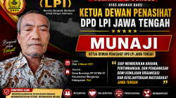 Munaji Pati Didapuk sebagai Ketua Dewan Penasihat DPD LPI Jawa Tengah, Siap Perkuat Sinergi dan Pengawasan Organisasi.