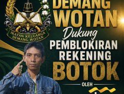 Demang Wotan Dukung Pemblokiran Rekening Botok oleh Bank Mandiri.