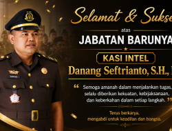 Danang Seftrianto, S.H., M.H. Resmi Emban Amanah Baru sebagai Kasi Intel.